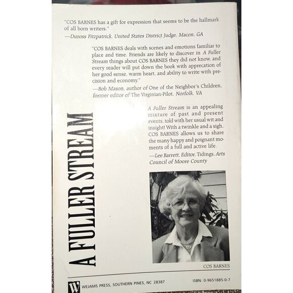 A Fuller Stream Tales of a Modern Woman of the South by Cos Barnes Inscription - Picture 2 of 3